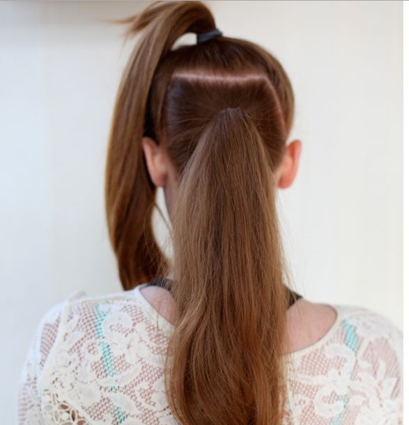 2 ponytails