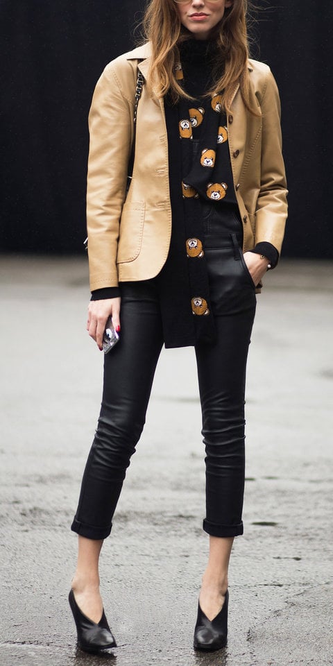 leather jacket and accessories