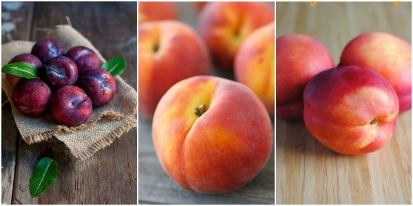 nectarine, peaches & plum