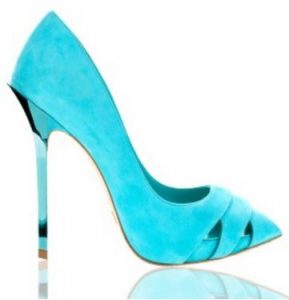 blue high heels