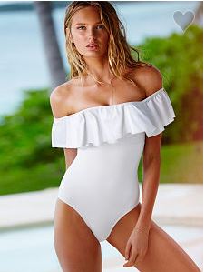 one-piece with ruffles