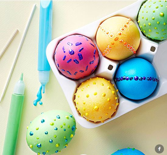 puffy paint eggs