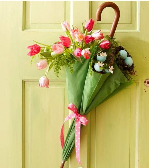 spring door decoration