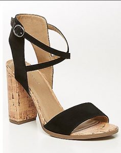 cork heel sandal
