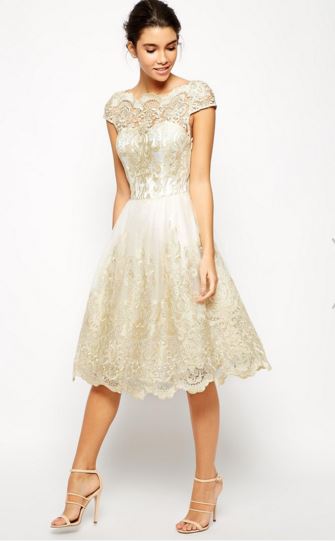 metallic lace dress