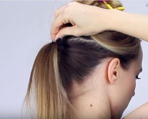 adding volume to ponytail