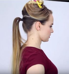 elevated ponytail