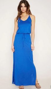maxi blue dress