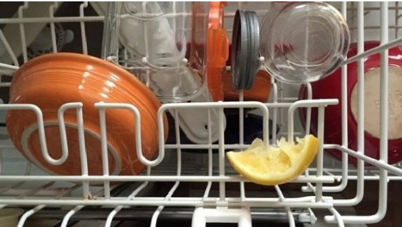 lemon in dishwasher