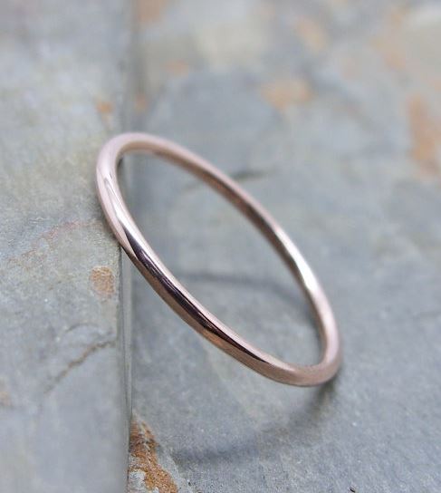 rose gold simple ring