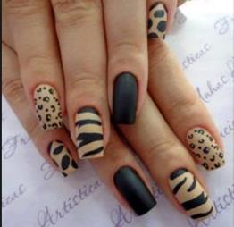 leopar nail art