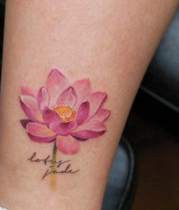 lotos louloudi roz xroma tattoo