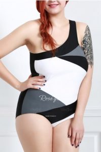 one shoulder one-piece swimsuit