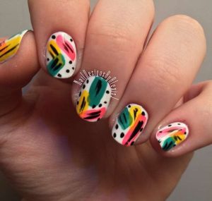 abstract nail art
