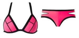 pink-black bikini