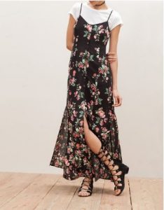 maxi dress with buttons