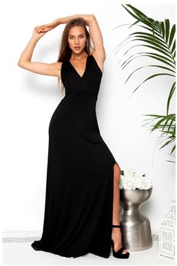 cut out maxi backless dress