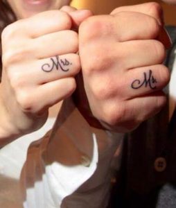 mrs &mr tatoo ring