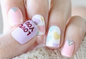 girly apalo love you manicure