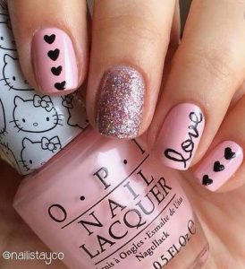 pink love manicure