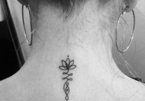 lotus neck tattoo