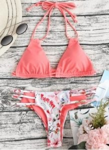 floral roz bikini