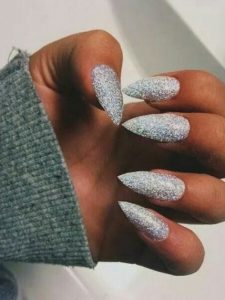 total glitter manicure
