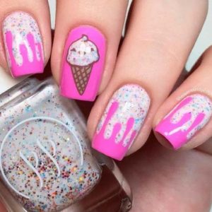 nail pattern ice cream