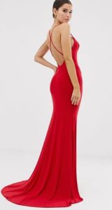κόκκινο εφαρμοστό μακρύ φόρεμα
