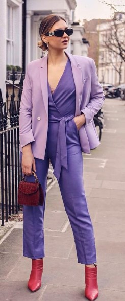 Total purple outfit!! Wonderful monochrome purple, Lila, violet outfits!! |  Style Adorés