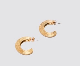 χρυσά σκουλαρίκια zara