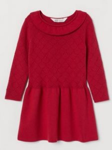 φορεμα κοκκινο χειμωνας 2021 h&m