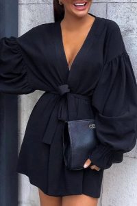 μαύρο mini φόρεμα