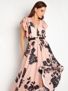maxi floral φόρεμα