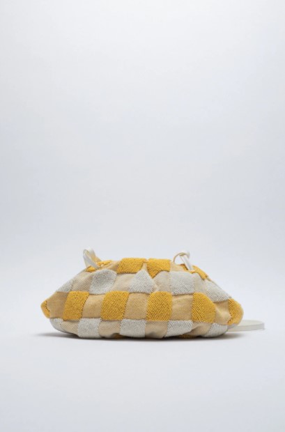 άσπρη κίτρινη τσάντα ώμου τσάντες αξεσουάρ Zara καλοκαίρι 2021