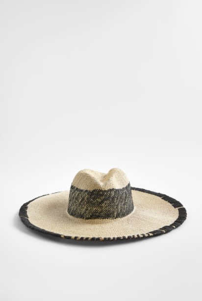 ψάθινο καπέλο δίχρωμο