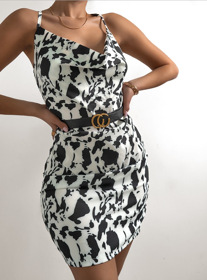 mini φόρεμα σε cow print