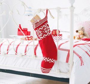 κρεβάτι Χριστούγεννα κάλτσα