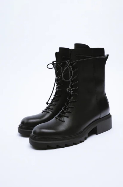 μαύρο αρβυλάκι μπότες μποτάκια Zara χειμώνα 2022