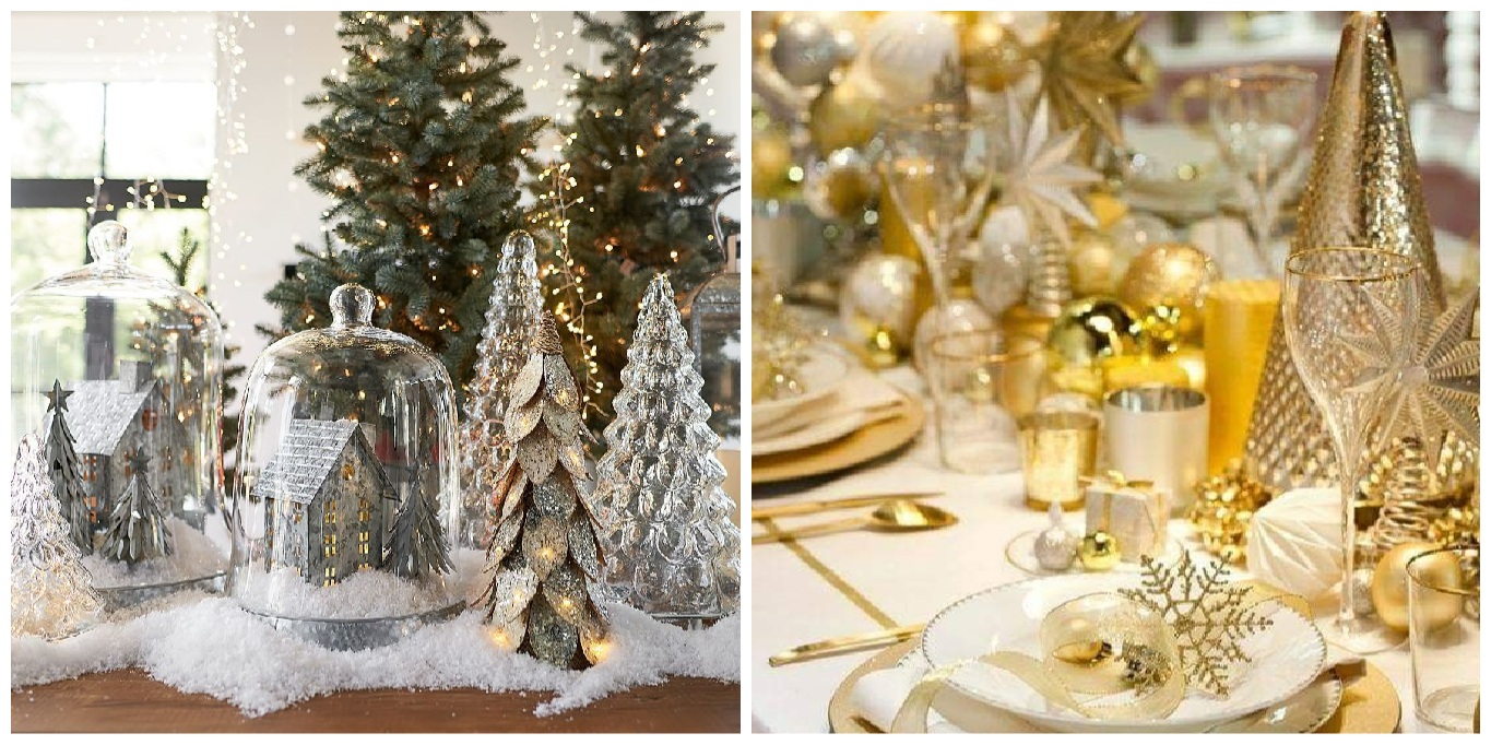 Προετοιμασία για το χριστουγεννιάτικο τραπέζι με δέντρα