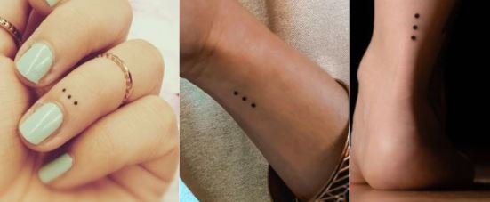 τρεις τελείες αποσιωπητικά τατουάζ