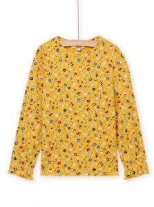 κίτρινο μπλουζάκι με λουλούδια