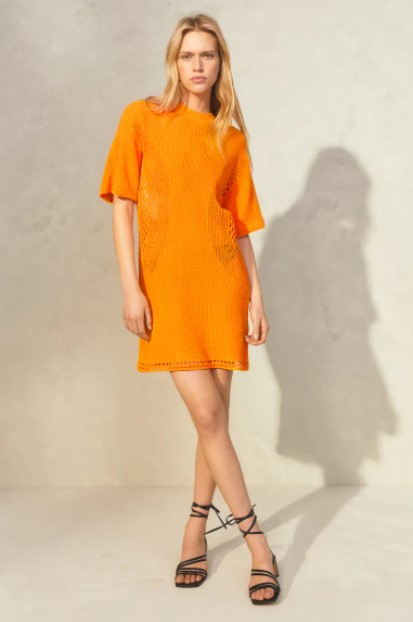 πορτοκαλί φόρεμα μίνι