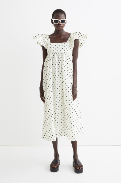 πουά μακρύ φόρεμα καλοκαιρινά ρούχα H&M 2022