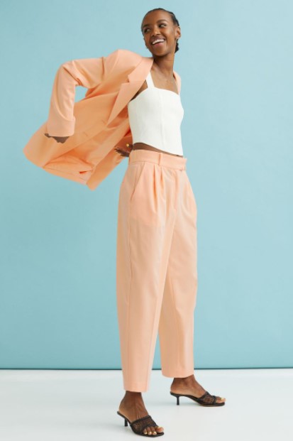 σομόν παντελόνι καλοκαιρινά ρούχα H&M 2022