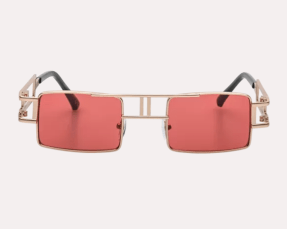 Γυαλιά ηλίου με τετράγωνο σκελετό και cherry φακούς