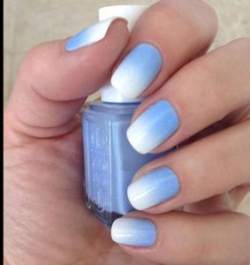 Umbrella blue nails