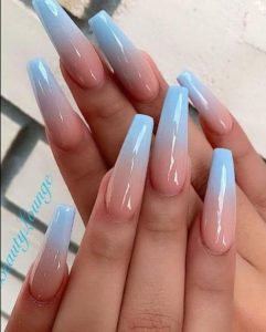 Umbrella blue nails