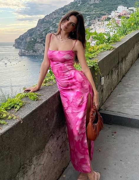 ροζ slip dress