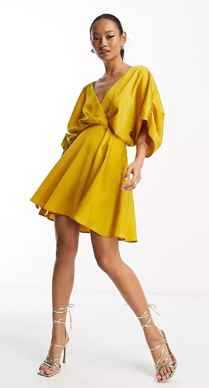 asos κίτρινο φόρεμα